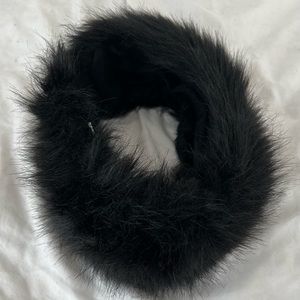 Black fur headband